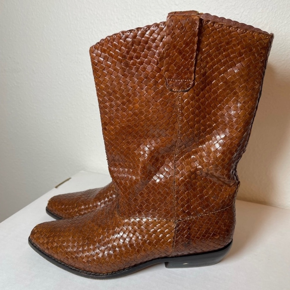 Cole Haan woven western boots